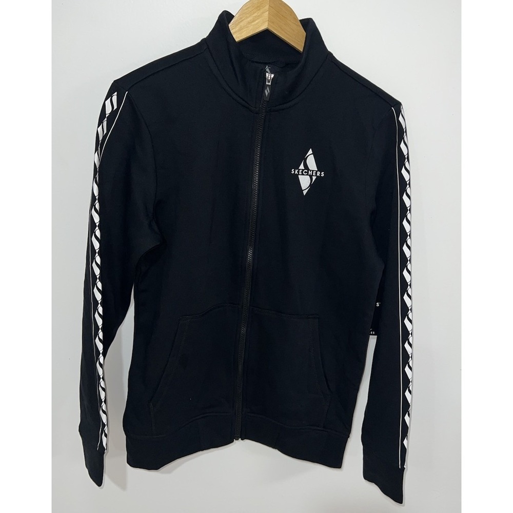 (b26/11)NWT SKECHERS Men's  Black Full Zip Jacket Size Small